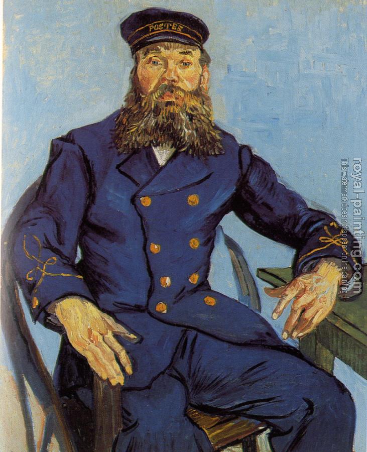 Vincent Van Gogh : Joseph Roulin, sitting in a cane chair